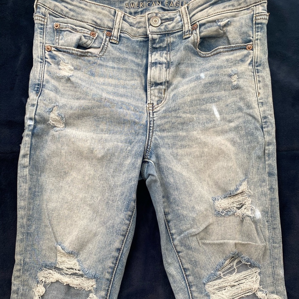 Light wash high rise American eagle jeggings